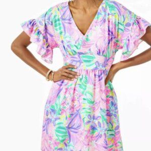 Lilly Pulitzer Blaire Stretch Dress- Multi It was all a Dream NWT